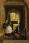 Jean Leon Gerome Arnauts of Cairo at the Gate of Bab-el-Nasr oil painting picture wholesale